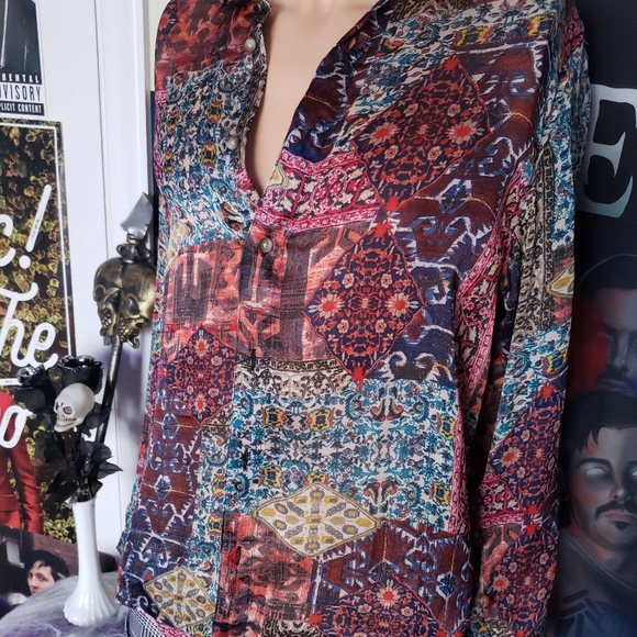 Asos polyester pattern button down - Picture 2 of 11